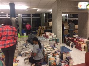 NHS volunteers at First books (we helped organized 32,000 books!) 